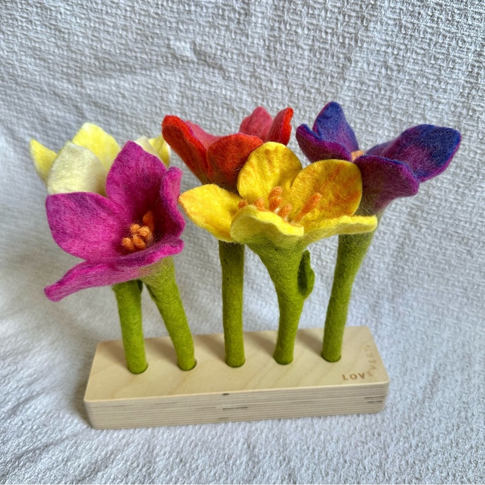 Lovevery Felt Flowers in a Row from “The Helper” kit, ages 25-27 months